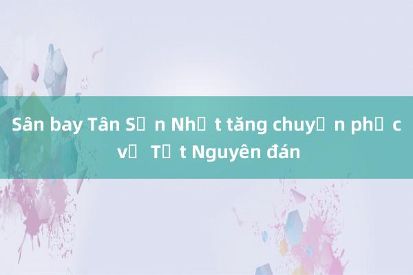 Sân bay Tân Sơn Nhất tăng chuyến phục vụ Tết Nguyên đán